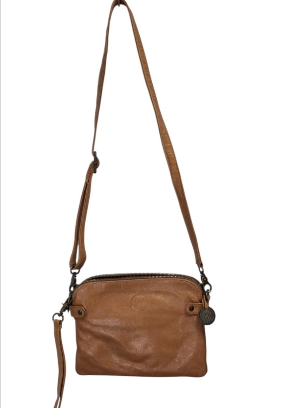 Wanderers Travel Co Venetian Passport Bag – Tan Leather Crossbody